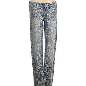 Hollister Gold Foil Brocade Jeans NWT